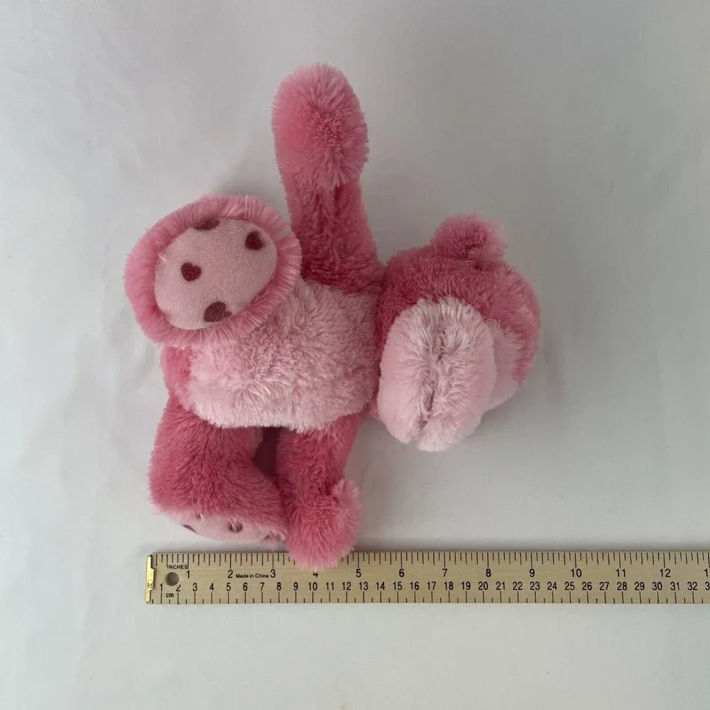 Russ‎ Berrie Coby Monkey 9” Plush Pink Hearts Valentine Ape Gorilla Stuffed Toy